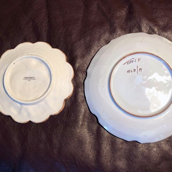 Majolica decorative ’turkey’ plates - Picture 8 of 8